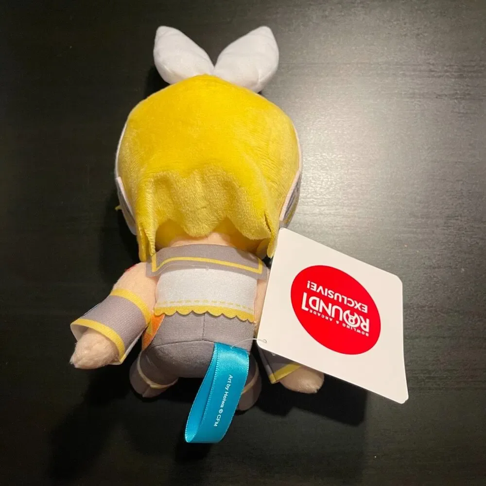 KAGAMINE RIN 6.3” Plush Hatsune Miku x Round1 Exclusive Vocaloid Collab NWT Sega